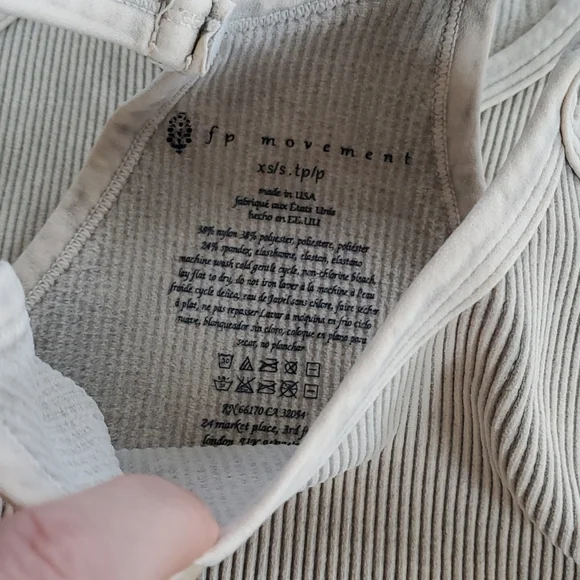 6. Free People Movement Happiness Runs Crop Brushed Taupe - Picture 17 of 17